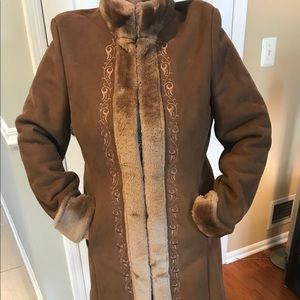 Women’s brown winter jacket .